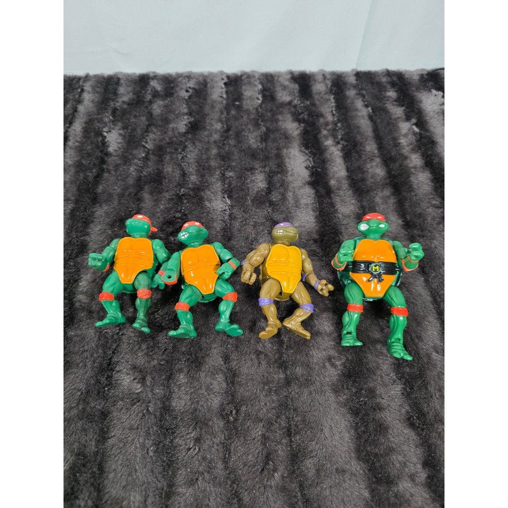 Vintage TMNT Action Figures Lot 1988 1992 Mirage Studios Playmates Toys 4pc